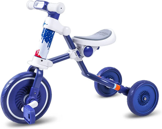 3 in 1 Kids Tricycle Gift,Baby Balance Bike for 2+ Years Old with Training Wheels for Toddler Tricycles Baby Bike Trike