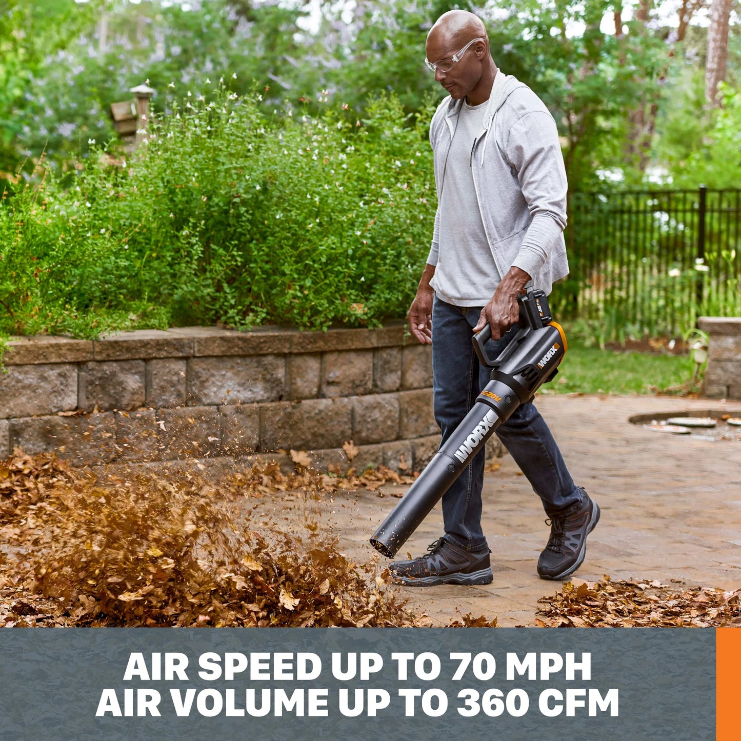 Worx Cordless 20V Leaf Blower, Hedge Trimmer, &#038; Weed Trimmer Combo Kit