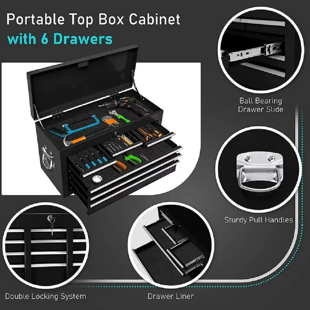 2-IN-1  Tool Chest &#038; Cabinet, Large Capacity 8-Drawer Rolling Tool Box Organizer with Wheels Lockable, Red