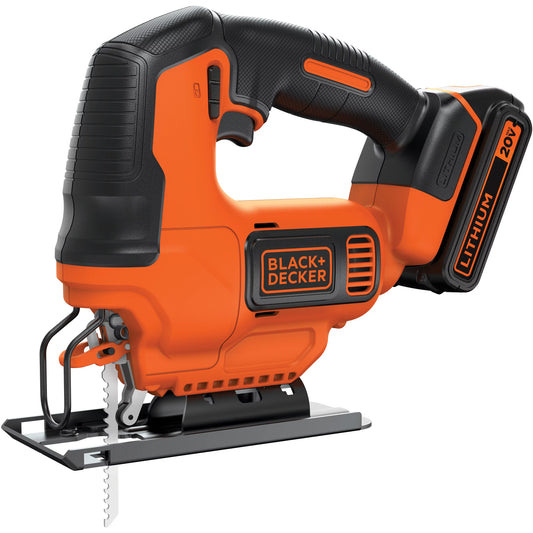 BLACK+DECKER 20V Max Jigsaw with Battery and Charger, Model BDCJS20C