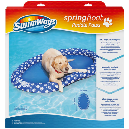 SwimWays Spring Float Paddle Paws Dog Pool Float &#8211; Large (65 lbs and Up)