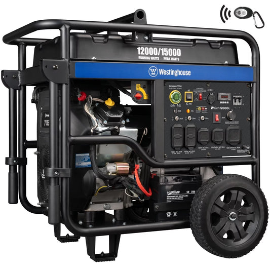 Westinghouse 15,000 Peak Watt Home Backup Portable Gas Generator with Electric Start &#038; CO Sensor