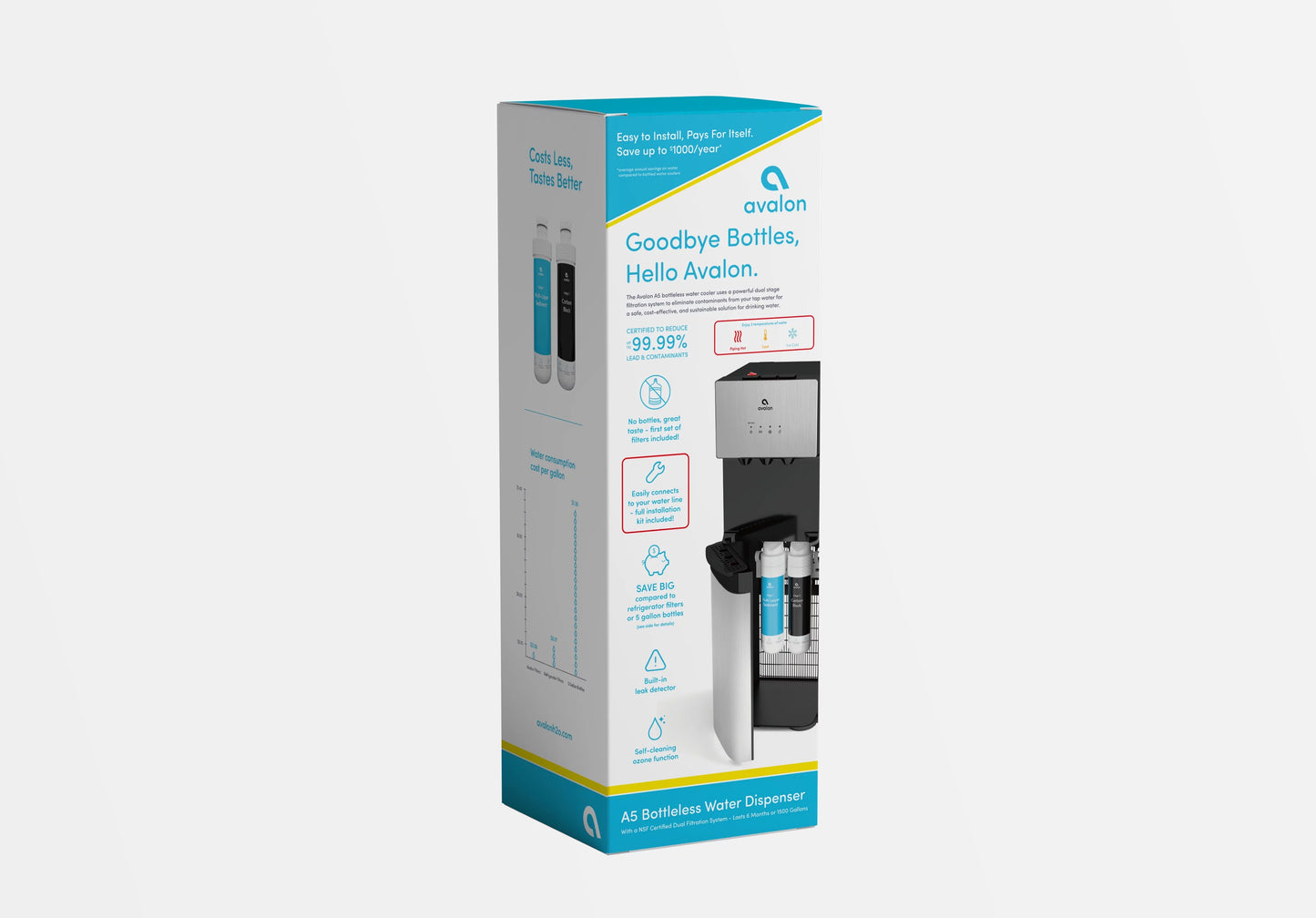 Avalon Self Cleaning Bottleless Water Cooler Dispenser 3 Temperatures