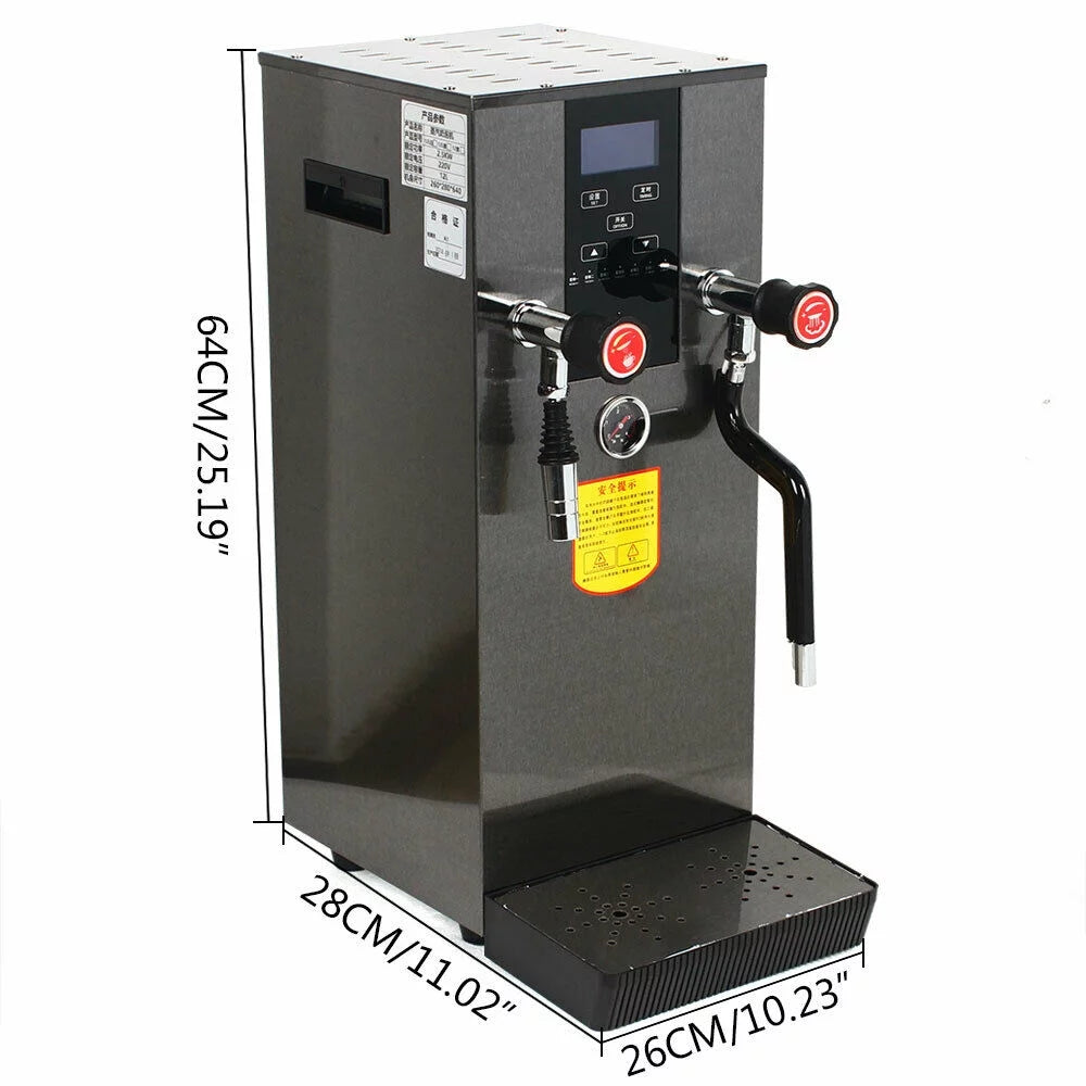 CNCEST 12L 4-in-1 Commercial Cafe Steam Water Boiling Machine Foam Maker Coffee Milk Espresso