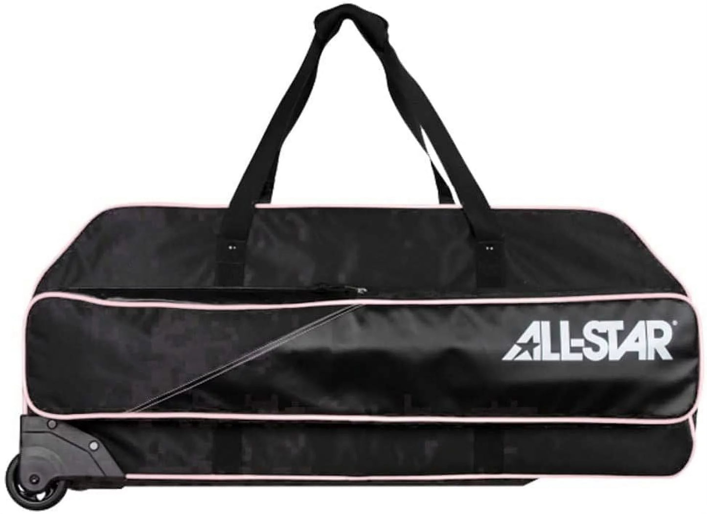 All-Star Pro Model Players Rolling Baseball Fastpitch Catchers Equipment Duffle Bag, Black/White