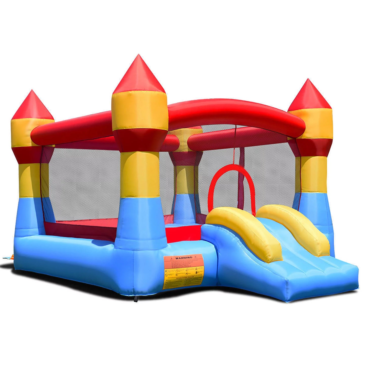 Costway Inflatable Bounce House Castle Jumper Moonwalk Playhouse Slide with  550W Blower