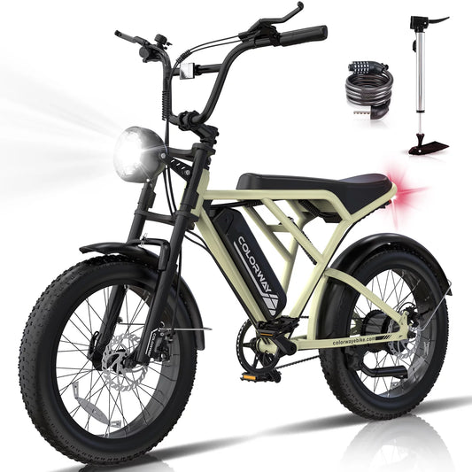 COLORWAY 750W Electric Bike for Adults,20X4.0 Fat Tire Off-Road E bike,48V/15Ah Battery Snow Beach Mountain Bike for Outdoor Cycling e bike