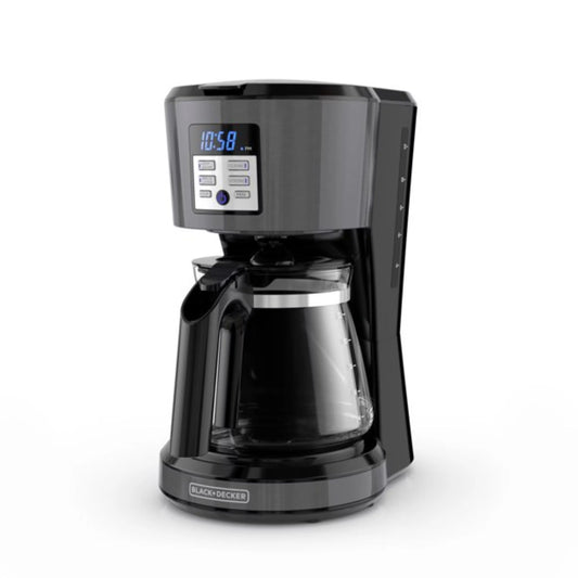 Black &#038; Decker CM1331B 12-Cup Coffeemaker, Programmable, Exclusive Vortex Technology, Black, Stainless Steel