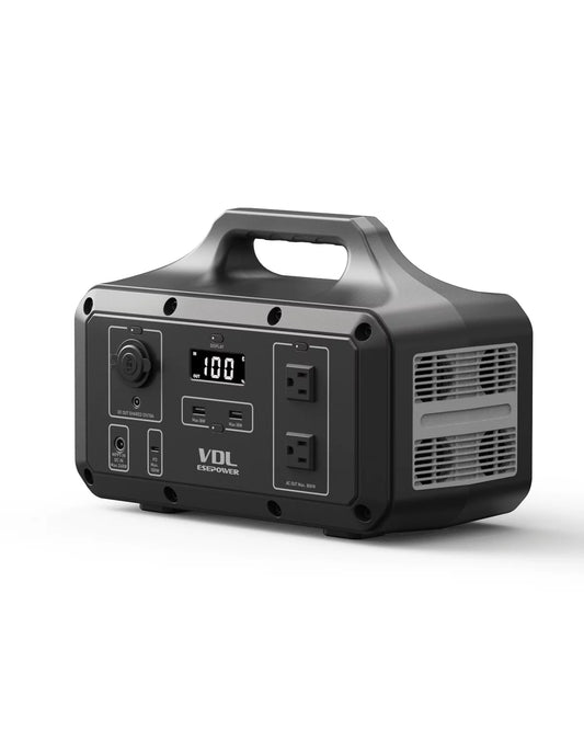 VDL Portable Power Station 800W(Peak 1600W)/510Wh Capacity Solar Generator,AC Outlet USB-C PD for Home RV Emergency