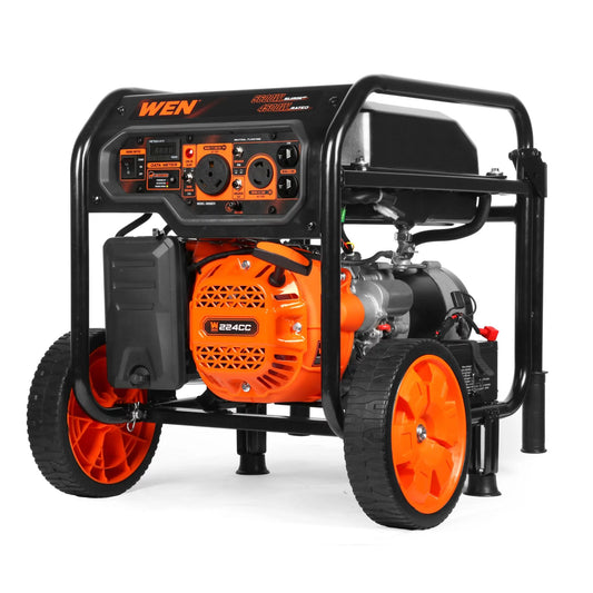 WEN 5600-Watt Portable Generator, Electric Start, 224cc, Transfer-Switch and RV-Ready with CO Shutdown Sensor