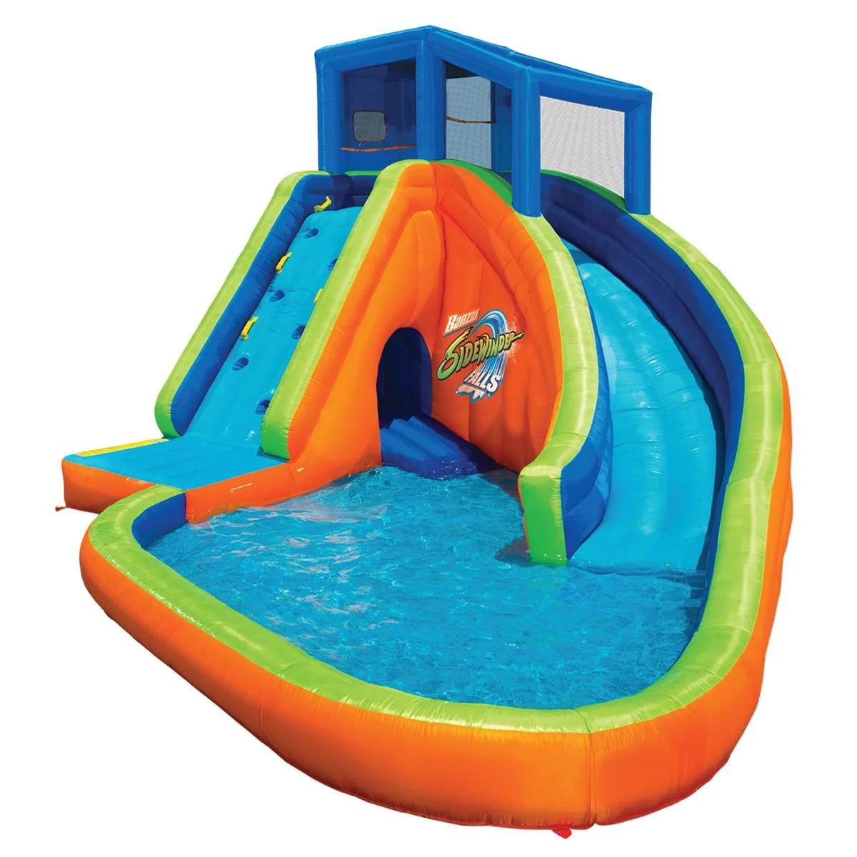 Banzai Falls Inflatable Water Park Kiddie Pool with Slides &#038; Cannons (2 Pack)