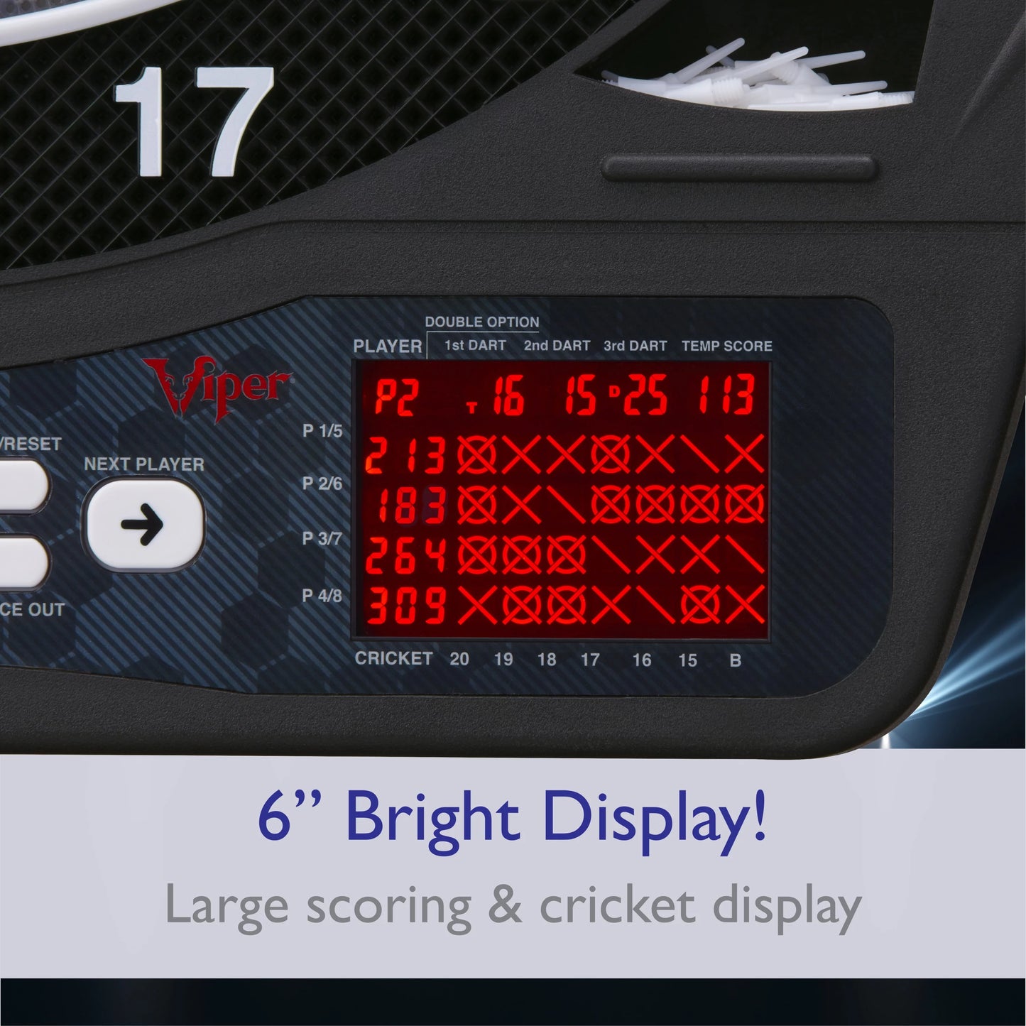 Viper Ion Illuminated 15.5&#8243; Electronic Dartboard