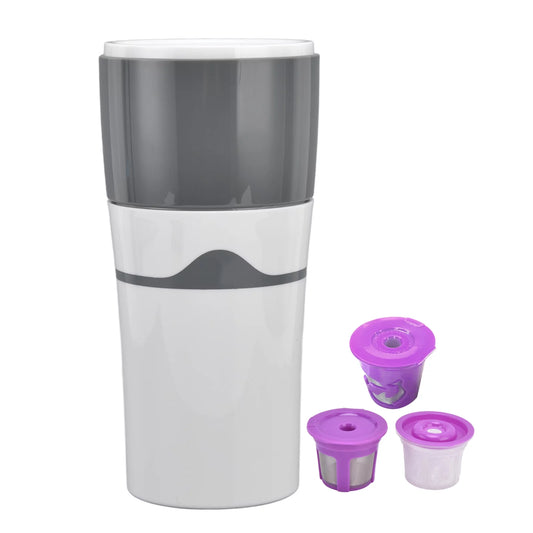 Coffee Maker, Portable PP Drip Coffee Machine Easy To Use Easy To For K Cups Gray White