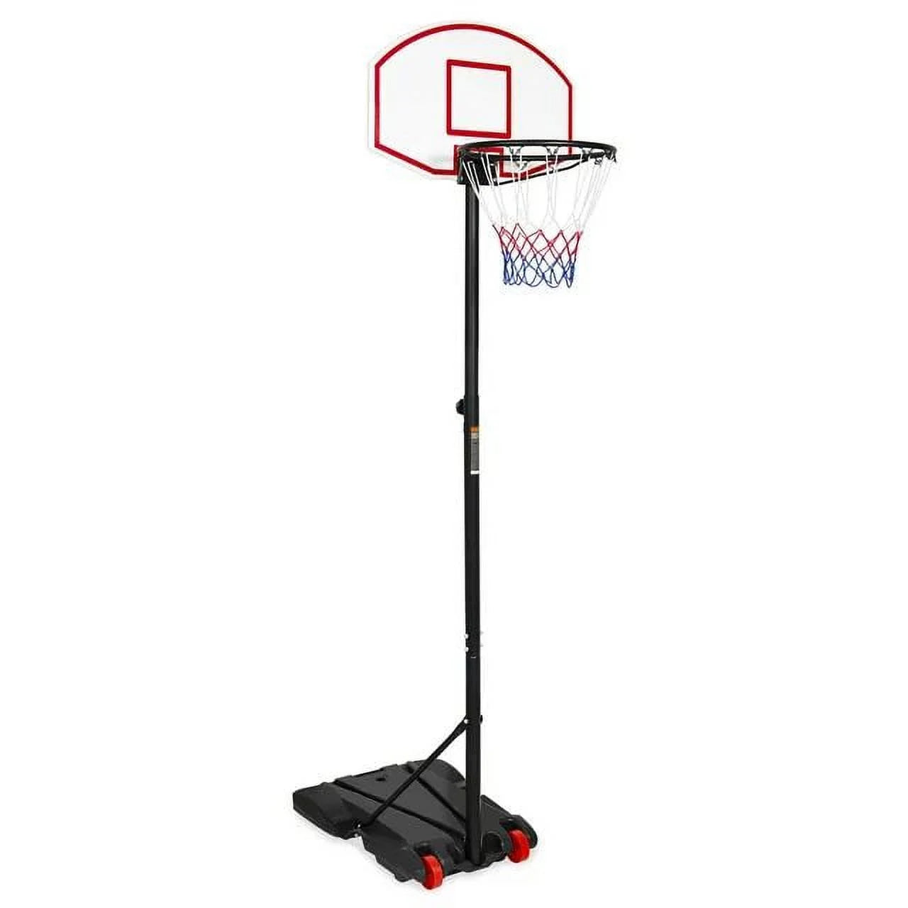 SUGIFT Portable Basketball Hoop Kids Height-Adjustable(5.5ft-6.8ft) with Wheels &#8211; Black