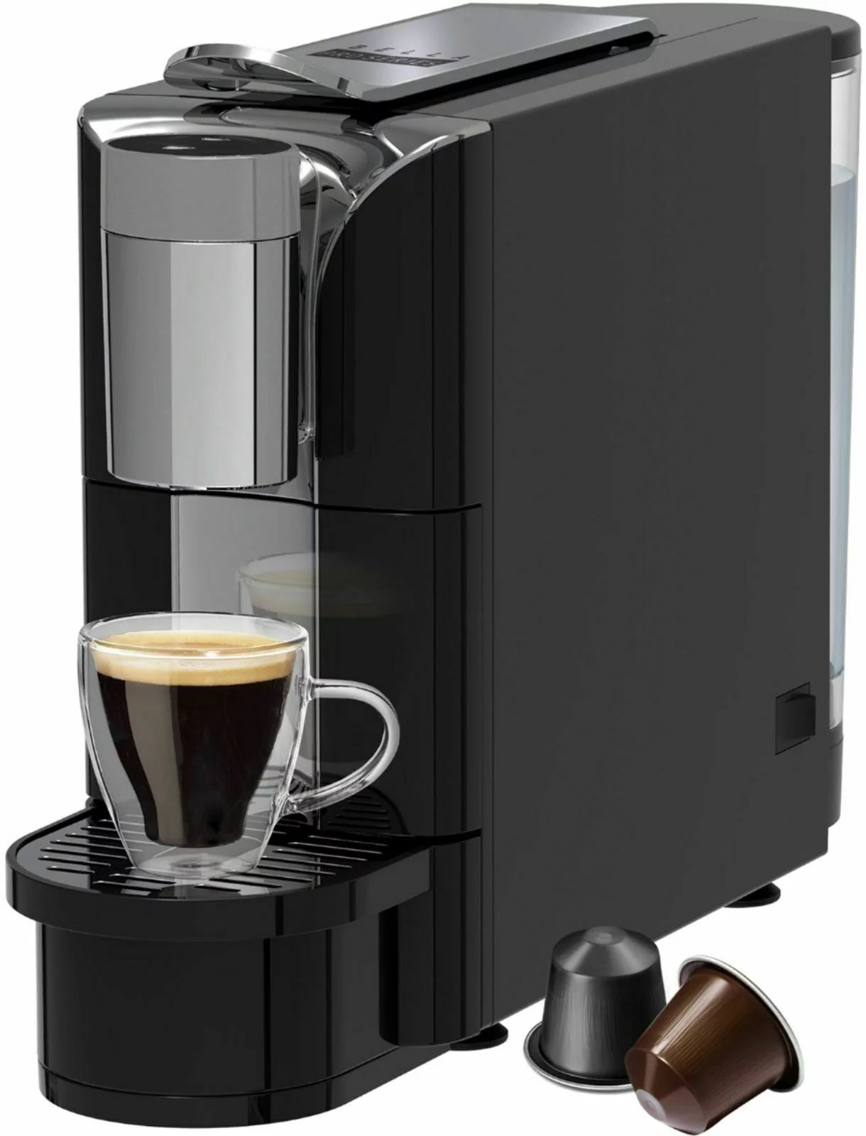 Bella Pro Series &#8211; Capsule Coffee Maker and Milk Frother &#8211; Black &#8211; new (bb)