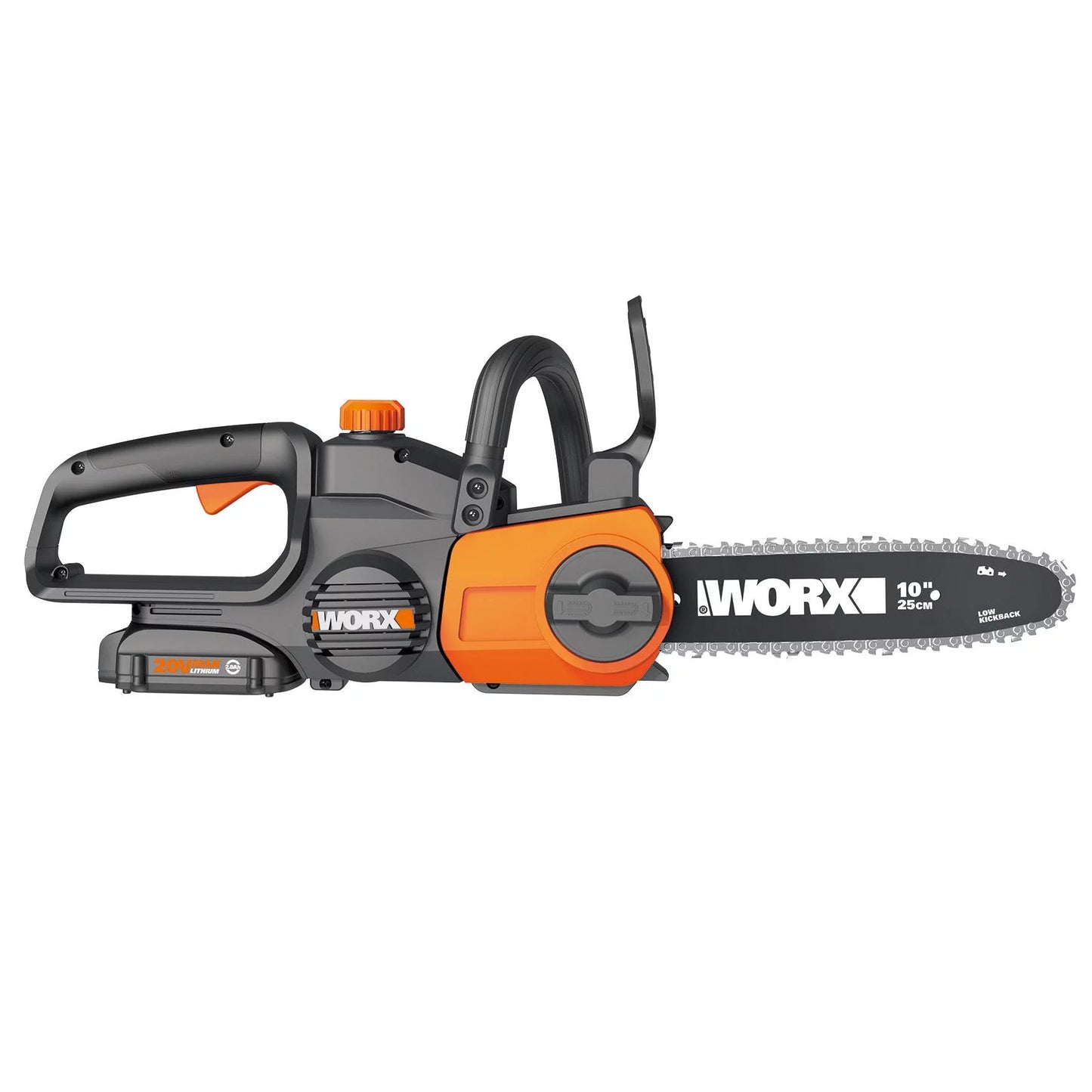 Worx 20V 10&#8243; Auto Tension Electric Cordless Pole Chainsaw with Battery &#038; Charger