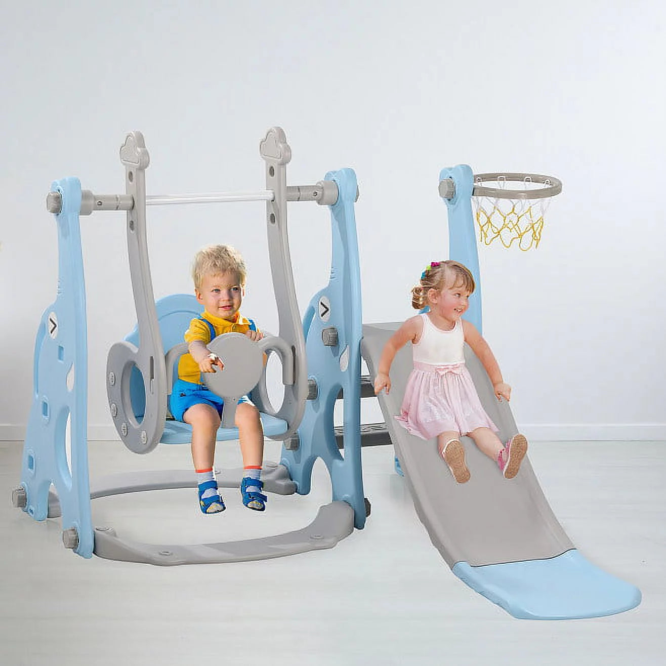 Children&#8217;s slide indoor household multi-function slide swing combination small amusement park baby toy thickening