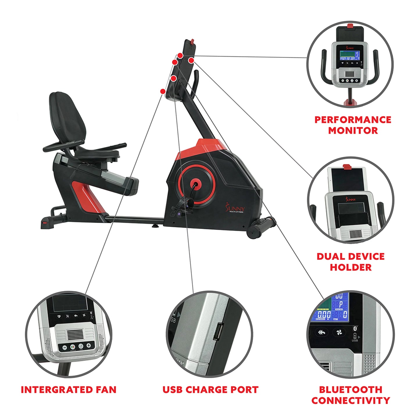 Sunny Health &#038; Fitness Evo-Fit Cardio Recumbent Bike &#8211; SF-RB4954