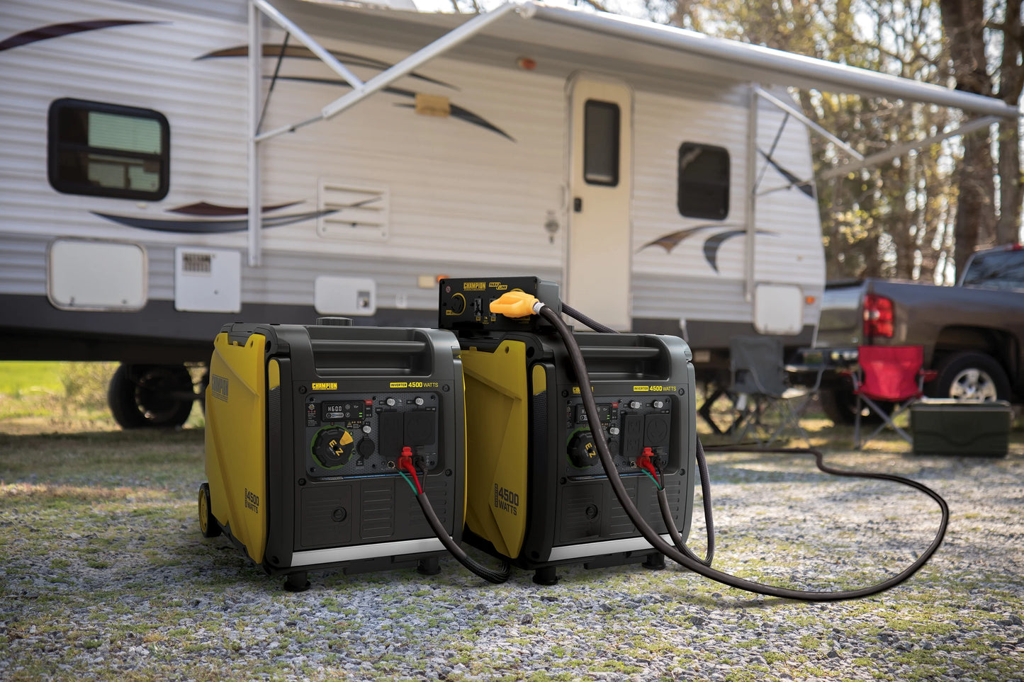 Champion Power Equipment 4500-Watt RV Ready Gasoline Inverter Generator with Quiet Technology and CO Shield