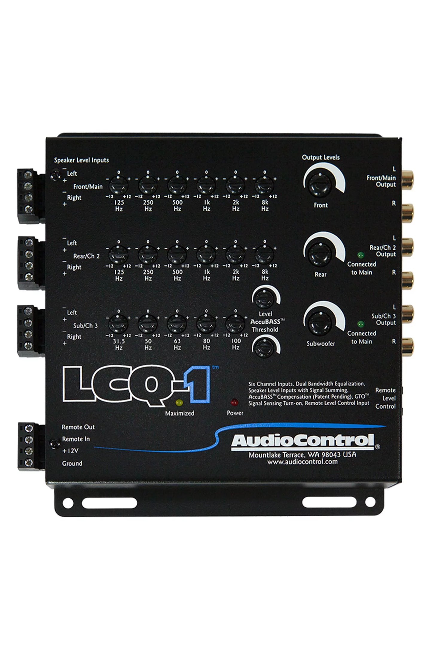 AudioControl LCQ-1 6-Channel Line Out Converter with EQ and Accubass