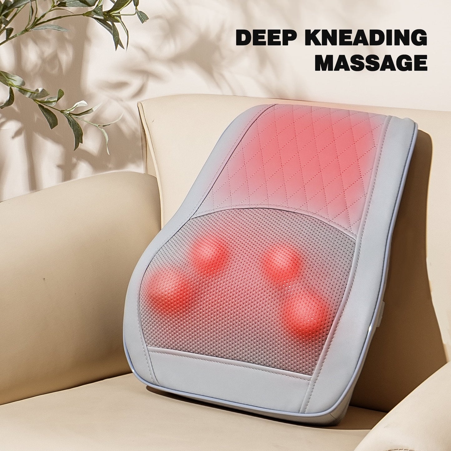 Back Massager with Heat, Rechargeable Cordless 3D Shiatsu Massager for Neck, Back, Shoulder &#038; Leg Pain Relief Deep Tissue, Gifts for Men Women