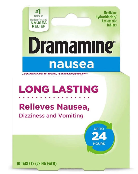 Dramamine Nausea Long Lasting, Nausea Relief, 10 Count