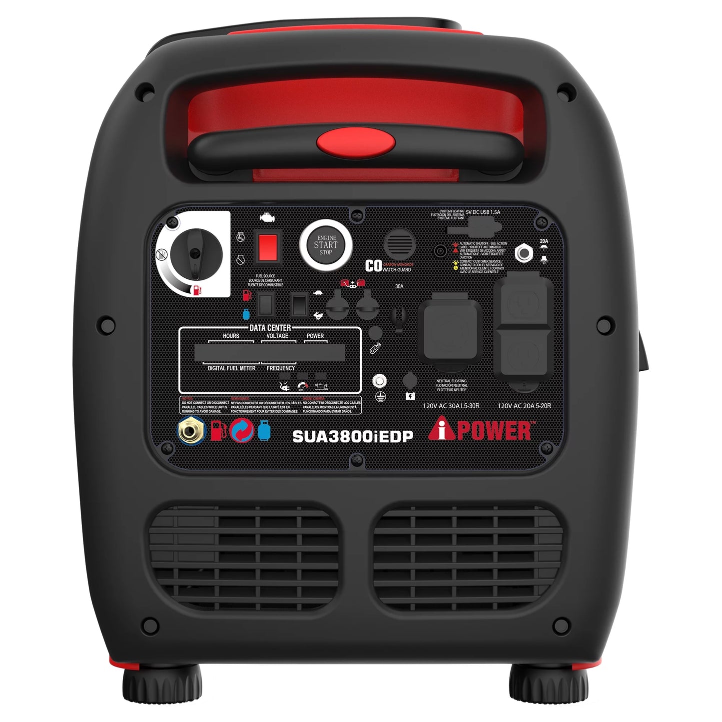 A-iPower 3,800-Watt Remote Start Dual Fuel Portable Inverter Generator with CO Sensor