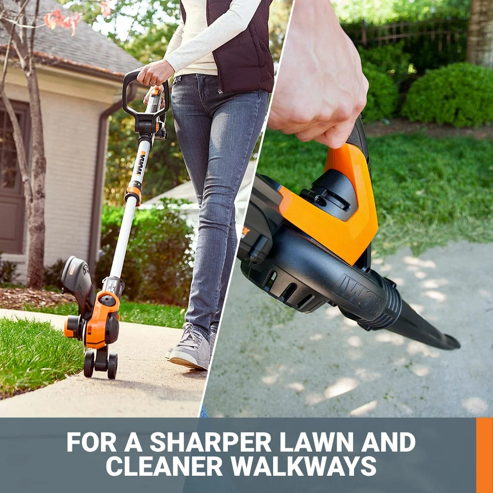 Worx WG916 Power Share 20V Trimmer and Blower Combo Kit (Battery &#038; Charger Included)