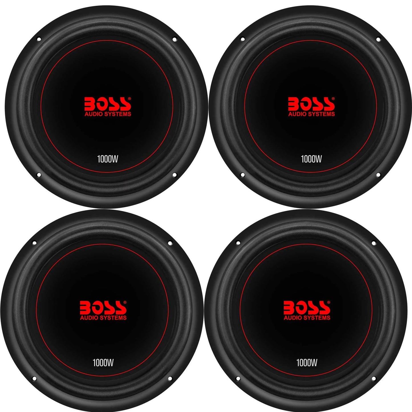 Boss Chaos Exxtreme 10&#8243; 1000W Dual Voice Coil 4 Ohm Car Audio Subwoofer (4 Pack)