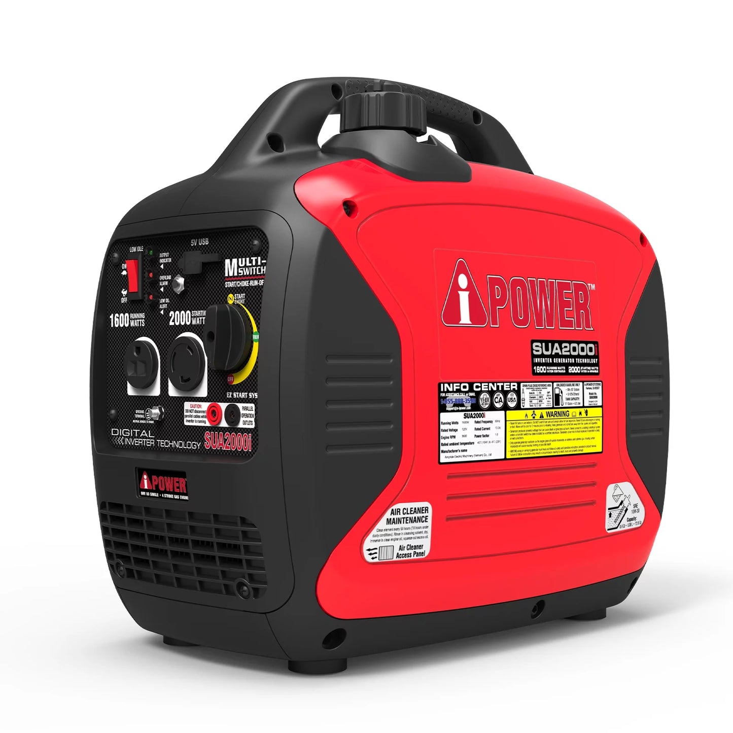 A-iPower Portable Inverter Generator, 2000W Ultra-Quiet RV Ready, EPA Compliant, Small &#038; Ultra Lightweight For Backup Home Use, Tailgating &#038; Camping