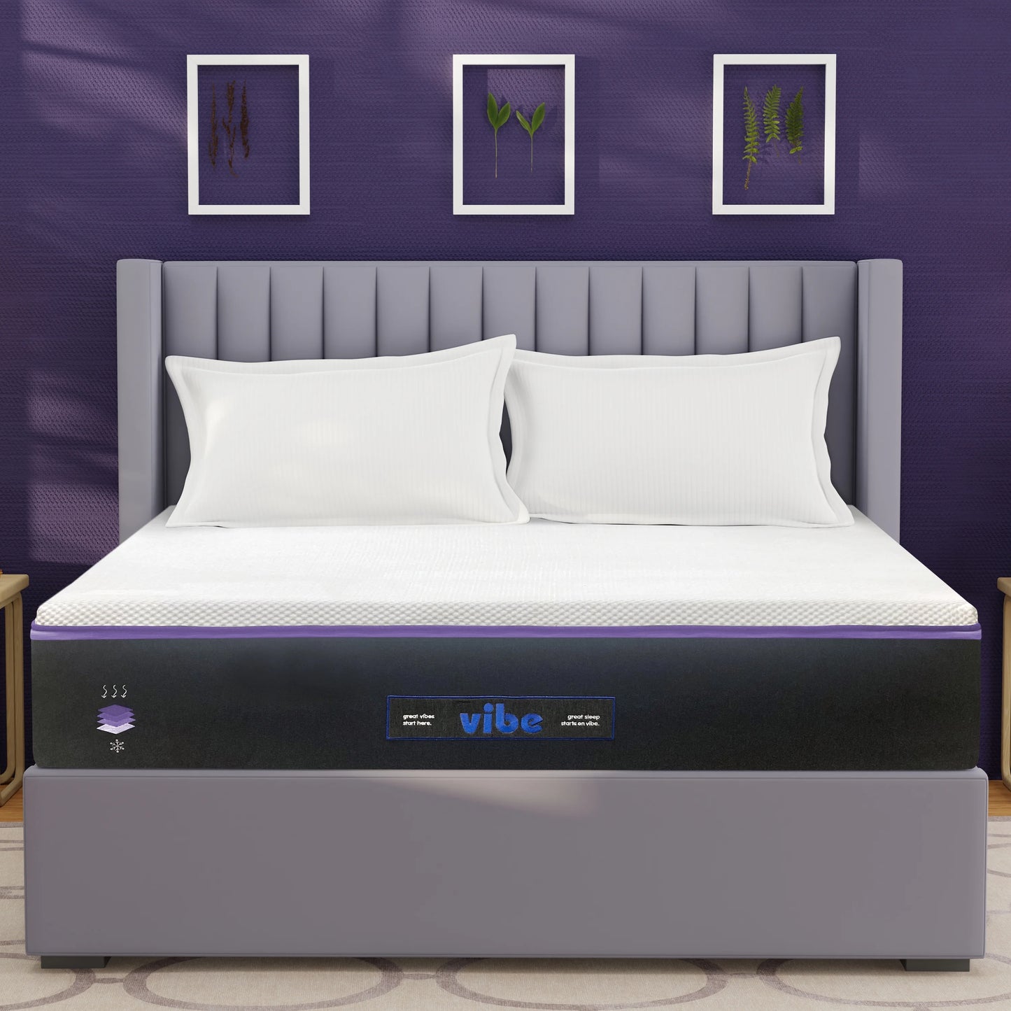 Vibe 13&#8243; Luxury Plush Super Cooling Gel Memory Foam Mattress &#8211; Twin