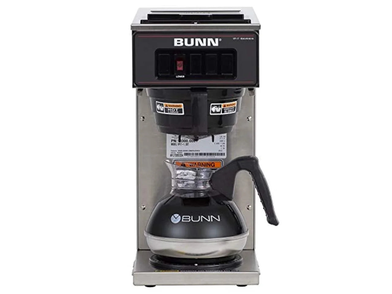 BUNN VP17-1 Coffee Brewer 1600 W &#8211; 2 quart &#8211; 12 Cup(s) &#8211; Multi-serve &#8211; Stainless Steel, Black &#8211; Stainless Steel, Plastic