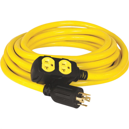 Champion Power Equipment 48036 25-Foot 30-Amp 125/250-Volt Fan-Style Generator Extension Cord (L14-30P to Four 5-20R)