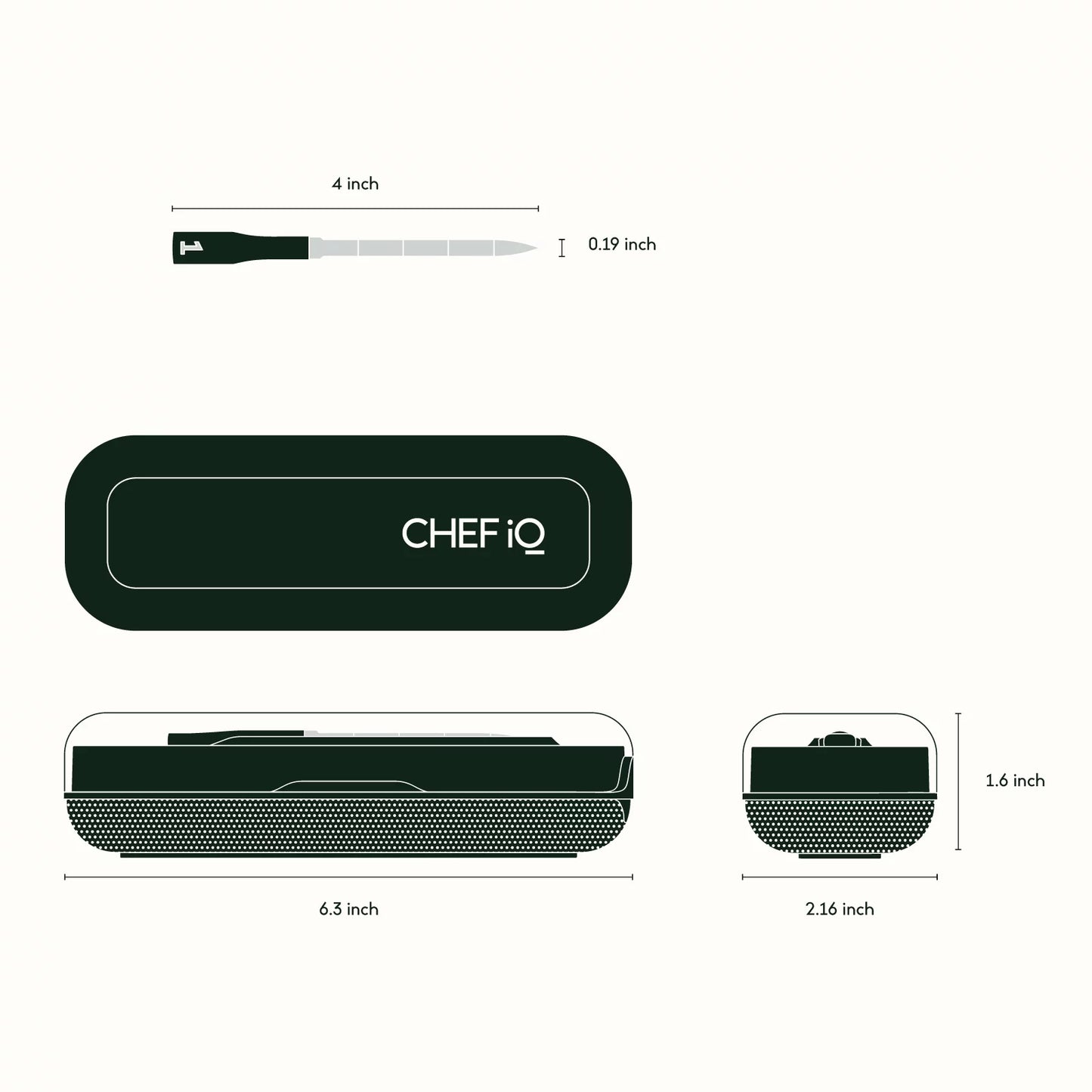 Chef iQ Smart Wireless Meat Thermometer, Unlimited Range, Bluetooth &#038; Wifi, &#8211; 1 Probe Set with Smart Hub