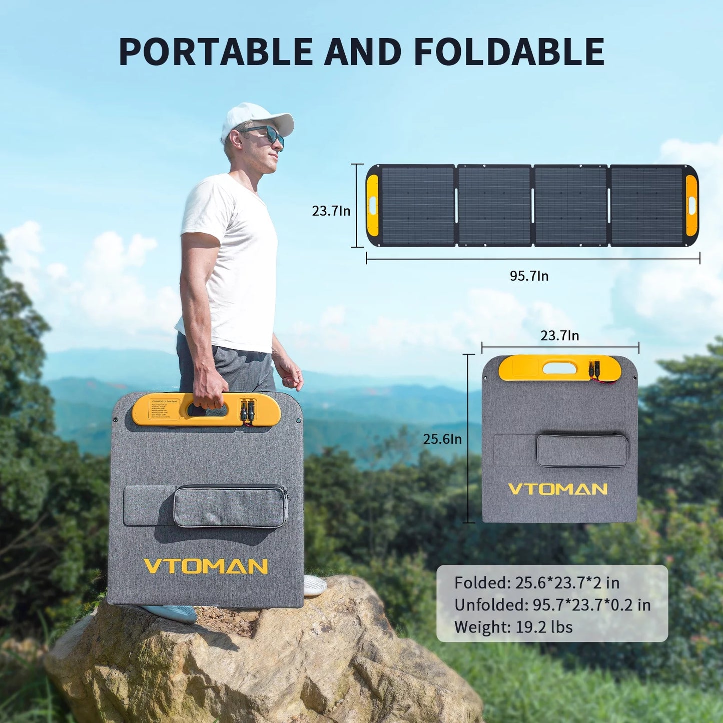 VTOMAN Jump 1000 Portable Power Station 1000W with 220W Solar Panels, 1408Wh LiFePO4 Battery with 110V/1000W AC Outlets,Portable Generator for Camping &#038; Home Backup