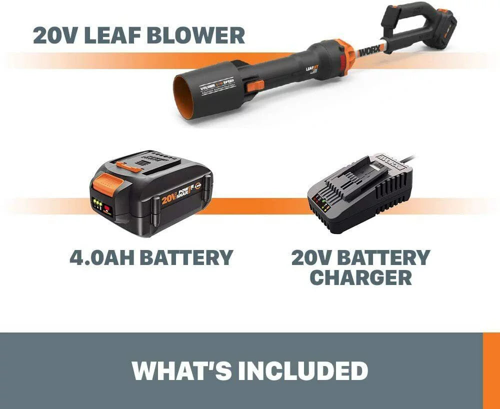 Worx WG543 20V Power Share LEAFJET Cordless Leaf Blower with Brushless Motor