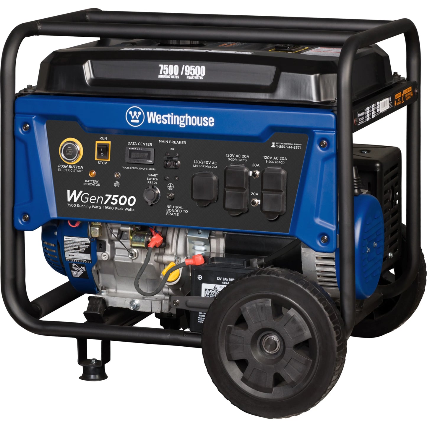 Westinghouse 9500 Peak Watt Home Backup, Remote Electric Start, Gas Powered Portable Generator