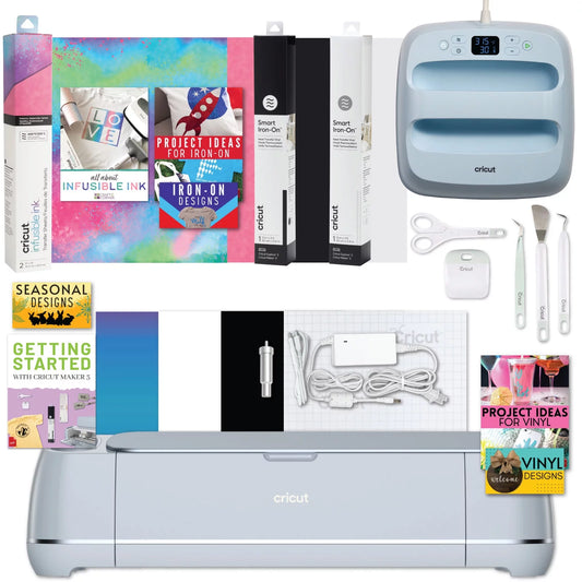 Cricut Machine Bundle Basic Tool Kit, Maker 3 Tools &#038; Rainbow Vinyl