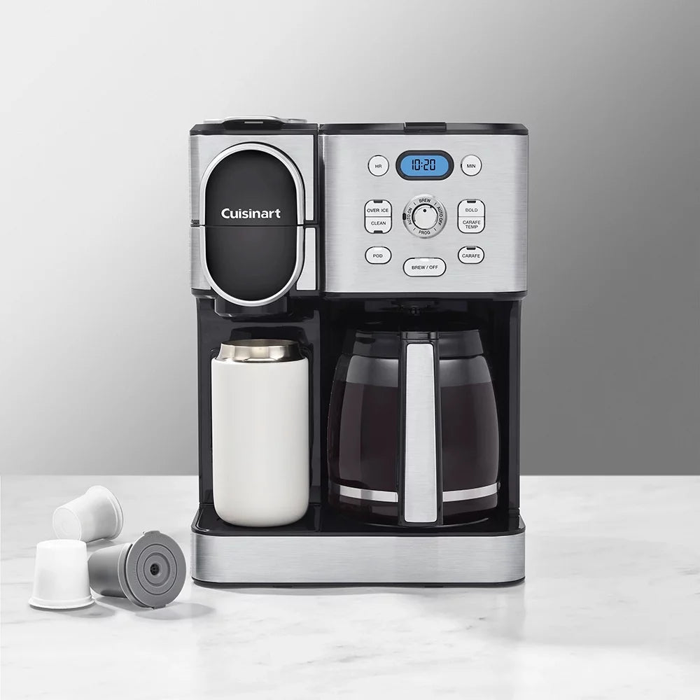 Cuisinart Coffee Center 2-IN-1 Coffeemaker, Stainless Steel, SS-16, New