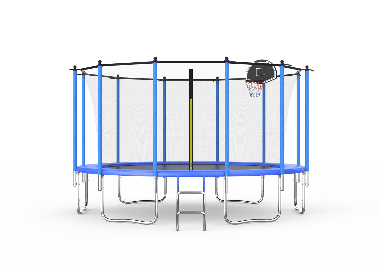 Trampoline for Kid Adult 10FT SENCHO GINSYTALIOR Outdoor Trampoline with Safety Enclosure Netladder