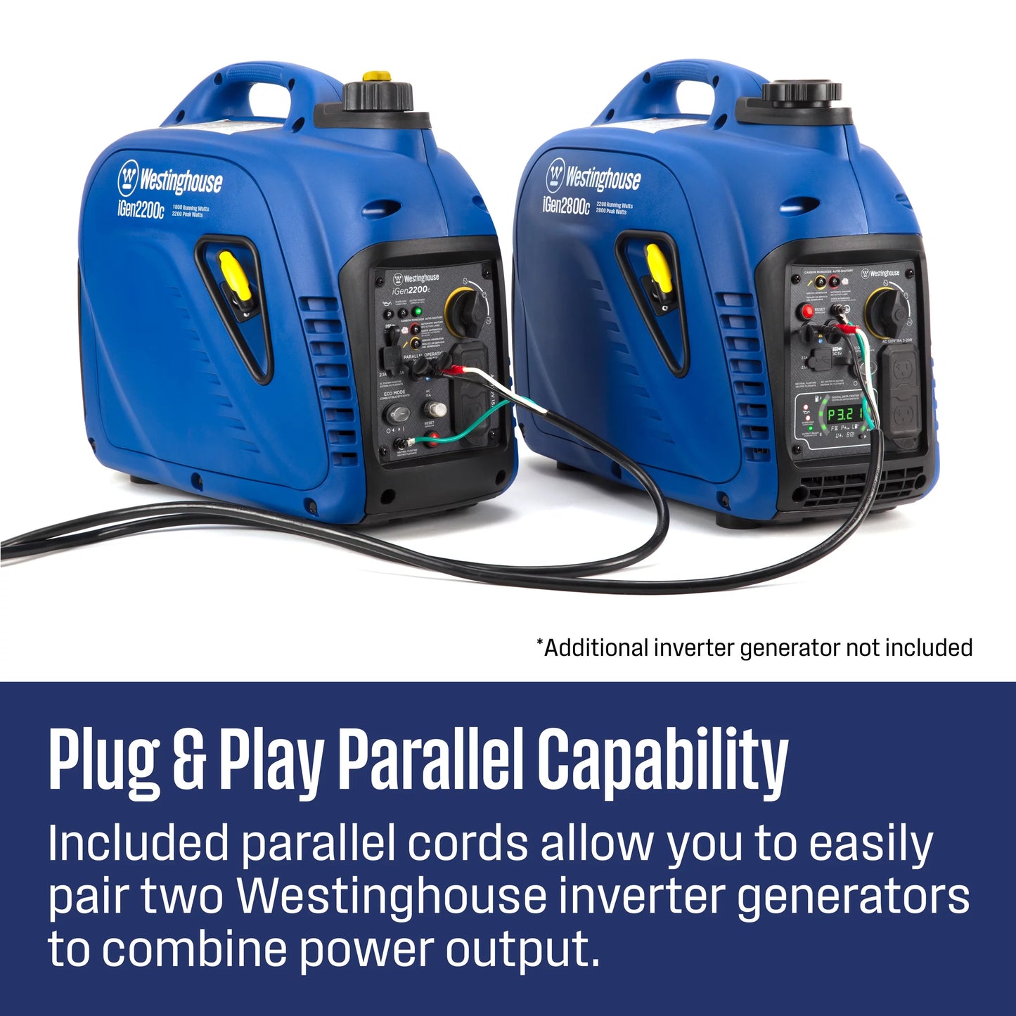 Westinghouse 2800 Peak Watt Portable Gas Powered Inverter Generator with CO Sensor