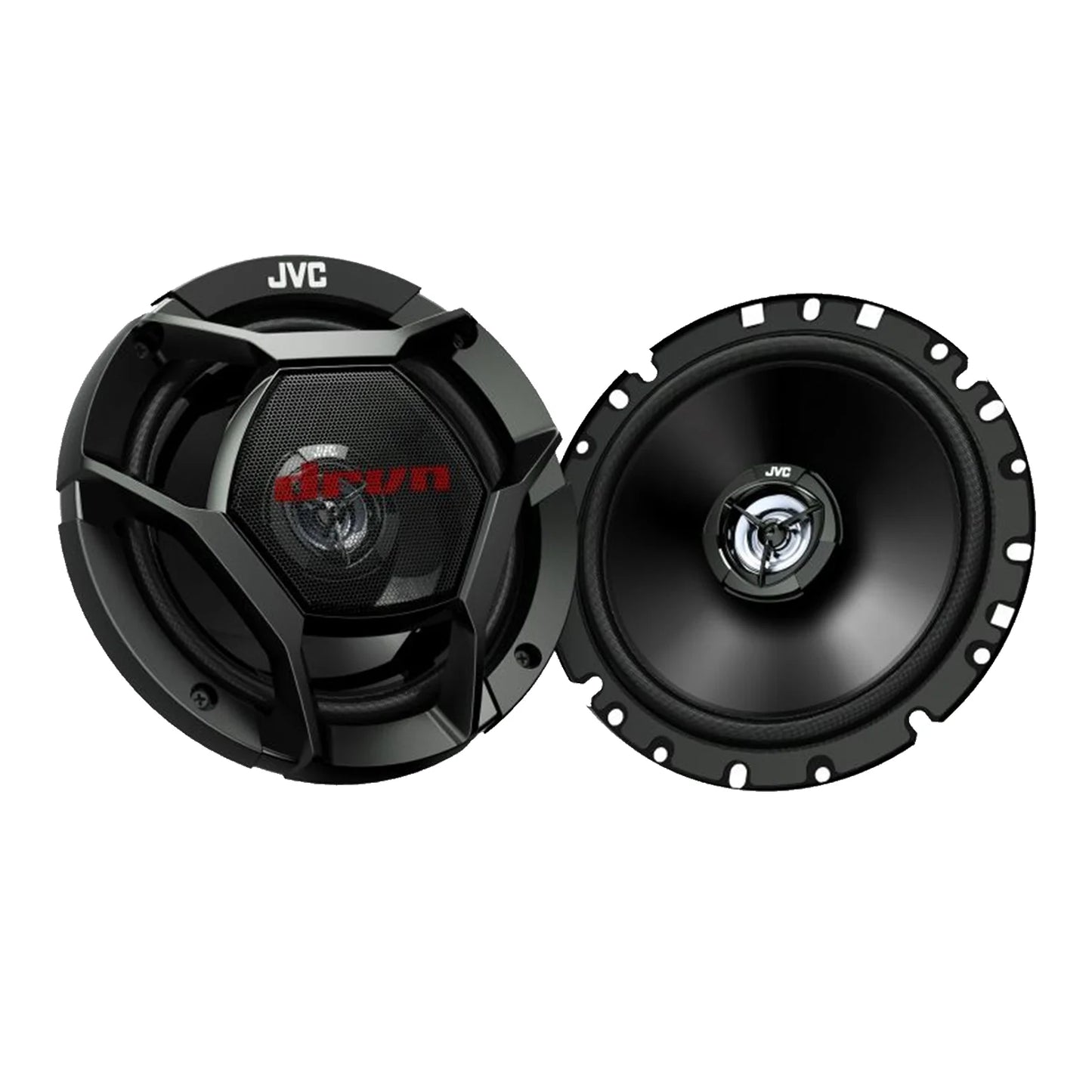 4x JVC drvn DR Series 6.75&#8243; 300W Max Power Car Audio 2-Way Coaxial Shallow-Mount Vehicle Automotive Speakers Bundle Combo with 50 Ft 16 Gauge Audio Speaker Wiring