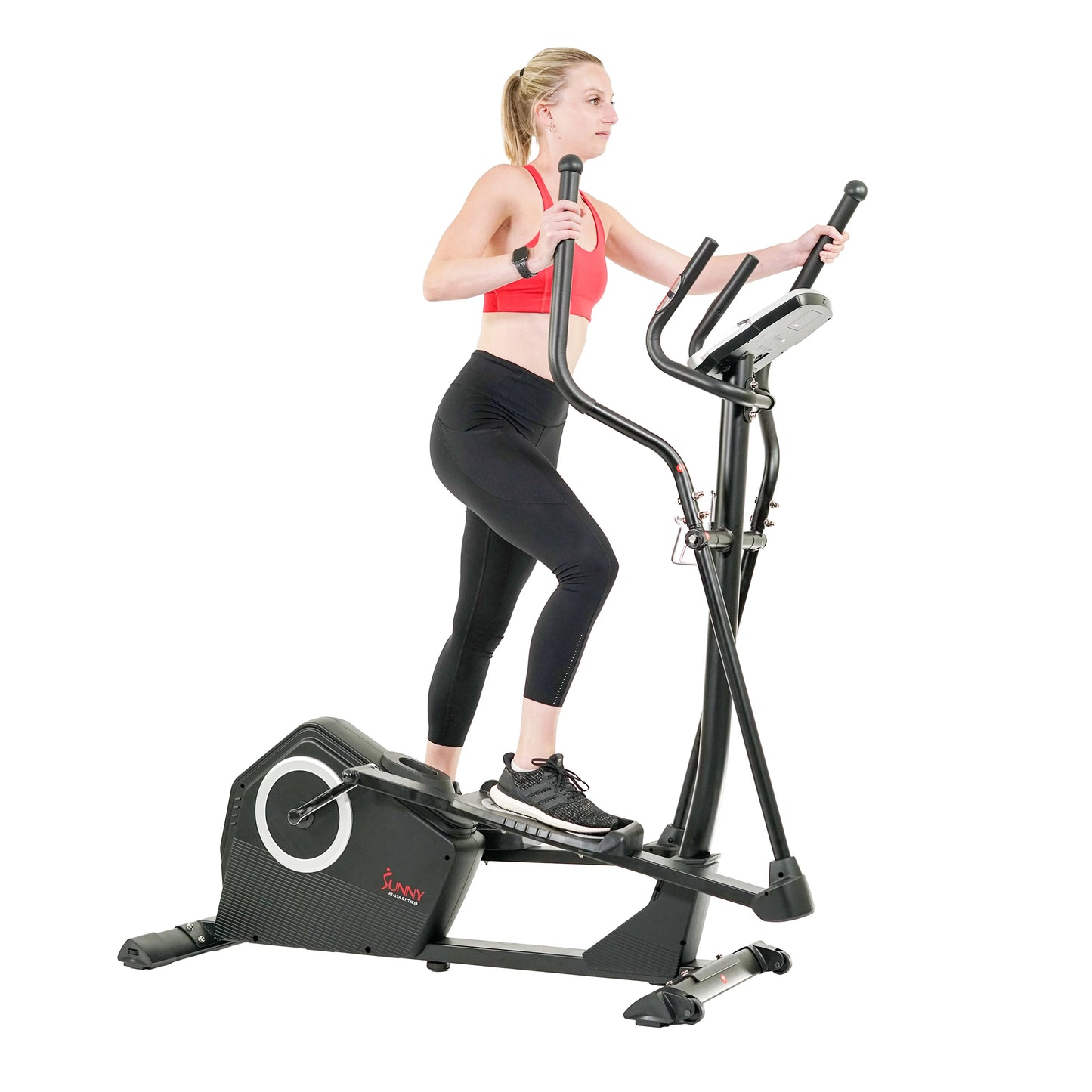 Sunny Health &#038; Fitness Programmable Cardio Elliptical Machine Cross Trainer for Home Exercise Workout Equipment , SF-E3890