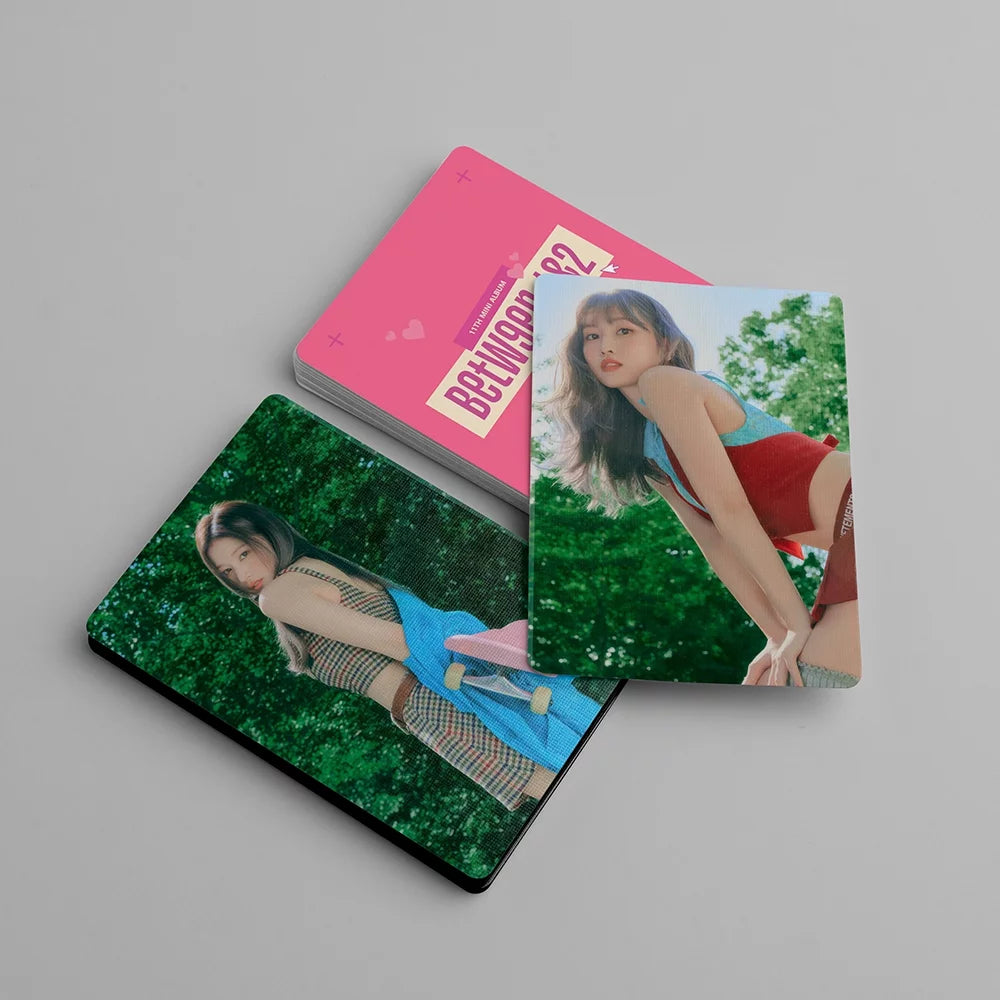 55Pcs TWICE LOMO Cards TWICE BETWEEN1 &#038; 2 Album Photo Poster MINI TWICE Album For Fans KPOP TWICE Merch TWICE 2023 Photo Album KPOP Merch For Fans TWICE MINI Poster