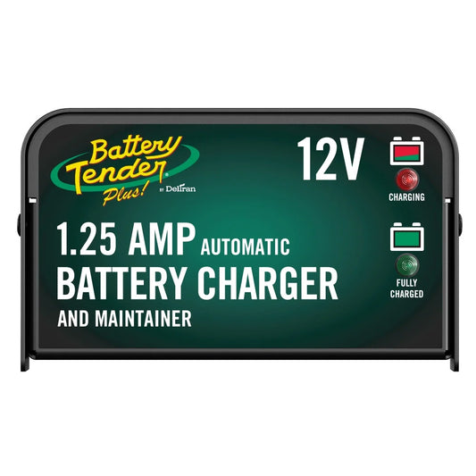 Battery Tender Plus 12V Battery Charger and Maintainer: 1.25 AMP Powersport Battery Charger and Maintainer for Motorcycles, ATVs, UTVs &#8211; Smart 12 Volt Automatic Float Charger &#8211; 021-0128