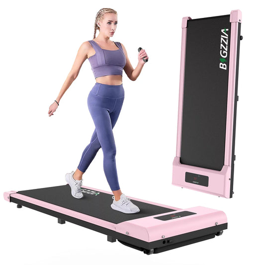 Bigzzia Walking Pad, 2 in 1 Under Desk Treadmill with Remote Control and LCD Display, Compact Treadmill for Home &#038; Office, Silver