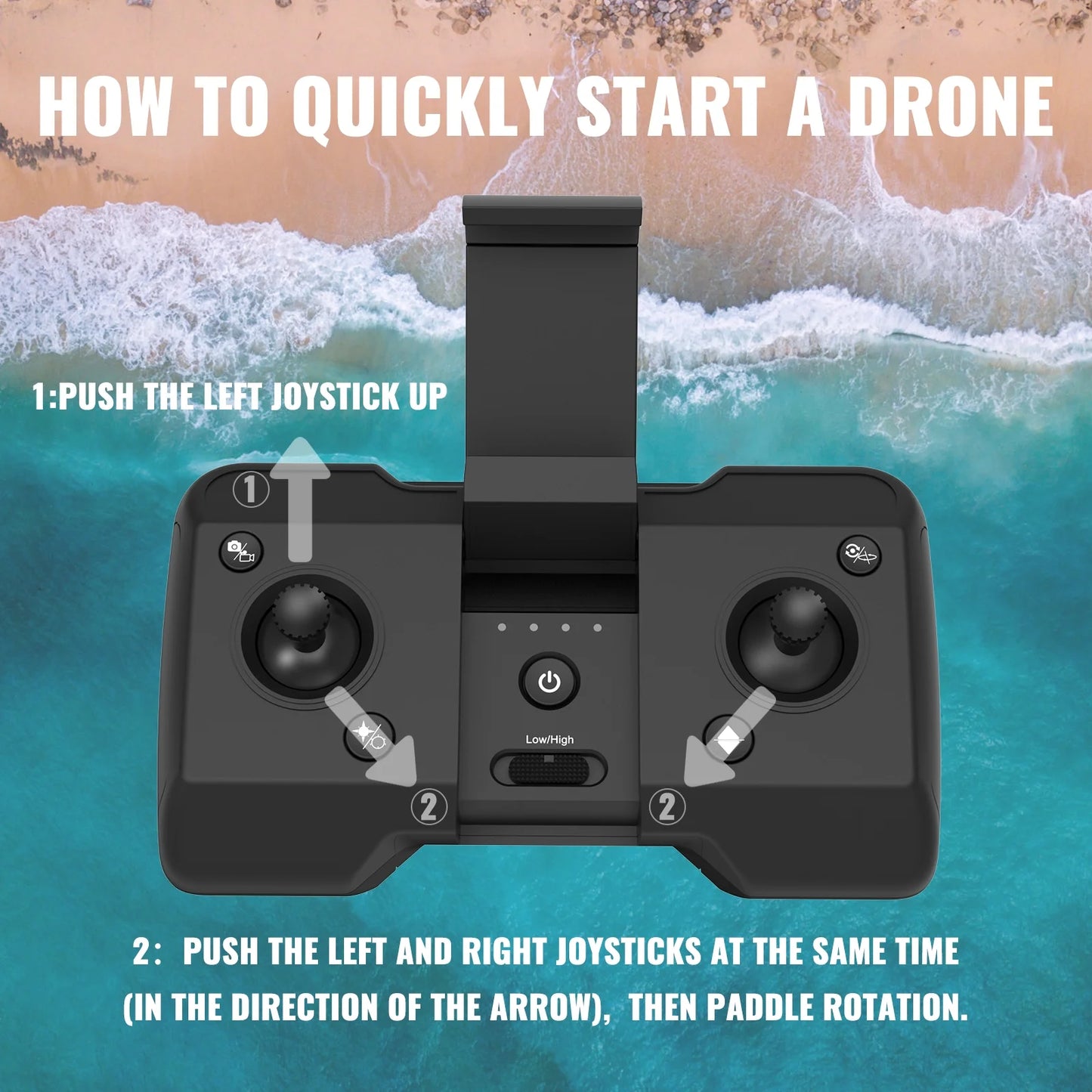 AUOSHI Mini Foldable Drone, 1080P HD FPV Camera Wifi RC Quadcopter, Voice/Gesture Control, for Kids Adult and Beginners Black