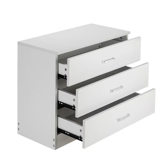 UBesGoo Modern White 3 Drawer Dresser Bedroom White Finish