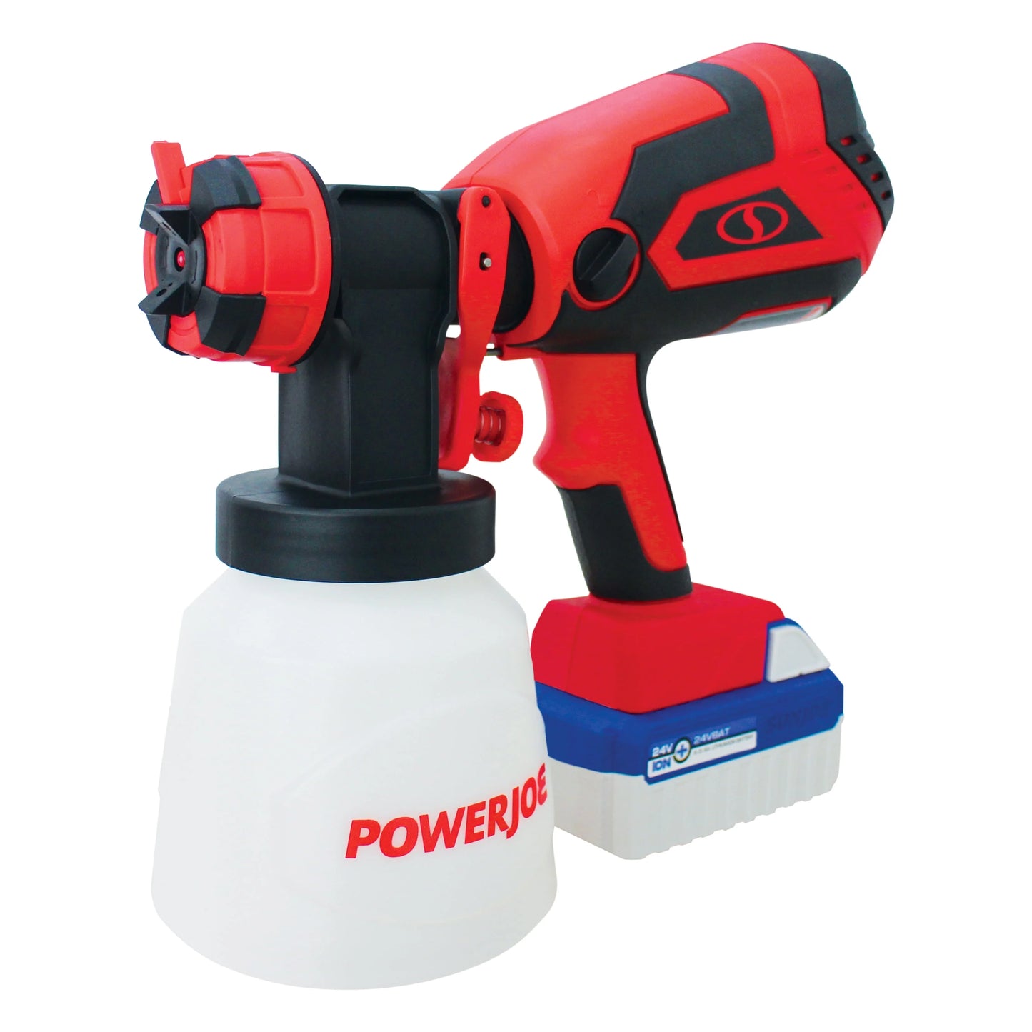 Sun Joe 24V Cordless HVLP Handheld Paint Sprayer Kit, 3 Spray Patterns, 4.0-Ah Battery + Charger