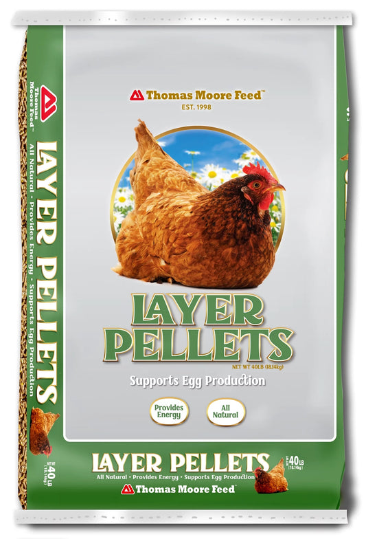 Thomas Moore Feeds Layer Pellets Chicken Feed, 40lb